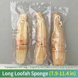 Natural Long Loofah Sponge for Kitchen Cleaning, Non-Stick Dish Scrubber, Eco-Friendly Plant Fiber Scouring Pad with Hanging Rope, Versatile for Pots, Pans, and Cookware (L, OPP) In Australia - Darrahopens