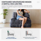 Convertible Folding Sofa Bed Pumpkin Design Corduroy Fabric Two-in-One Lounger for Living Room Bedroom Small Apartments Guest Room Daily Relaxation and Overnight Sleeping (Green)