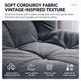 Convertible Folding Sofa Bed Pumpkin Design Corduroy Fabric Two-in-One Lounger for Living Room Bedroom Small Apartments Guest Room Daily Relaxation and Overnight Sleeping (Green)