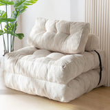 Darrahopens Furniture > Sofas > Sofas & Sofa Beds Convertible Folding Sofa Bed Pumpkin Design Corduroy Fabric Two-in-One Lounger for Living Room Bedroom Small Apartments Guest Room Daily Relaxation and Overnight Sleeping (Grey) In Australia - Darrahopens