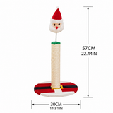 Cat Christmas Tree Scratcher Post with Spring Bobbing Head and Hanging Ball, Festive Santa and Candy Cane Design, Durable Sisal Rope, No-Mess Scratching, Interactive Indoor Cat Toy and Holiday Decor (30*57CM) In Australia - Darrahopens