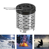 Portable Stainless Steel Camping Heater for Outdoor Cooking and Warming – Perfect for Tent, Snow, Ice Fishing, and Backpacking Trips with Detachable Handle (Silver) In Australia - Darrahopens