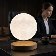 Darrahopens Home & Garden > Lighting > Night Lights & Ambient Lighting Levitating 3D Moon Lamp with 360° Rotation, Touch Control, Three Fixed Color Temperatures and Multicolor Gradient Glow, Realistic Crater Texture, Perfect for Bedside, Desk Decor, and Gift Giving (3‑Color + 7‑Color RGB, Super Bright, Touch Switch)