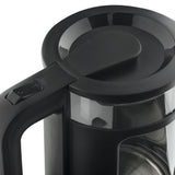 Darrahopens Appliances > Kitchen Appliances > Kettles Dual Kettle Electric Tea Maker and Hot Water Boiler Set with Borosilicate Glass Body, Stainless Steel Infuser, and Simultaneous Brewing for Home and Office Use (Black) In Australia - Darrahopens