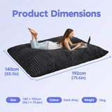 Darrahopens Furniture > Sofas > Sofas & Sofa Beds Convertible Bean Bag Sofa Chair with Memory Foam Filling, Adjustable Multi-Position Lounger for Reading, Sleeping, Gaming, and Home Office in Small Apartments and Living Rooms (Beige) In Australia - Darrahopens