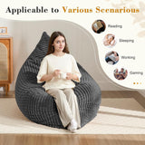 Darrahopens Furniture > Sofas > Sofas & Sofa Beds Convertible Bean Bag Sofa Chair with Memory Foam Filling, Adjustable Multi-Position Lounger for Reading, Sleeping, Gaming, and Home Office in Small Apartments and Living Rooms (Black) In Australia - Darrahopens