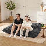 Darrahopens Furniture > Sofas > Sofas & Sofa Beds Convertible Bean Bag Sofa Chair with Memory Foam Filling, Adjustable Multi-Position Lounger for Reading, Sleeping, Gaming, and Home Office in Small Apartments and Living Rooms (Black) In Australia - Darrahopens