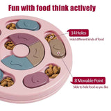 Interactive Dog Puzzle Feeder Toy, Slow Feeder with Sliding Lids for Mental Stimulation, Fun Treat Hide & Seek Game for Boredom Relief and Healthy Eating (Blush) In Australia - Darrahopens