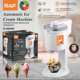 Automatic Ice Cream Maker for Home Use, Compact Countertop Machine for Fresh DIY Desserts, Soft Serve, Sorbet, Frozen Yogurt, Kids-Friendly Sweet Treats, One-Touch Operation, Easy-Clean Design (White) In Australia - Darrahopens
