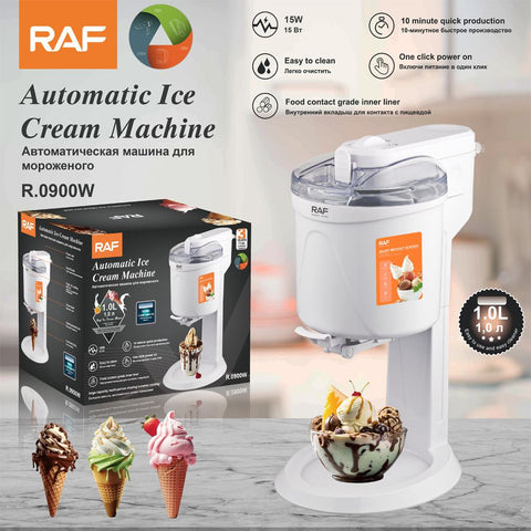 Automatic Ice Cream Maker for Home Use, Compact Countertop Machine for Fresh DIY Desserts, Soft Serve, Sorbet, Frozen Yogurt, Kids-Friendly Sweet Treats, One-Touch Operation, Easy-Clean Design (White) In Australia - Darrahopens