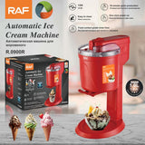 Automatic Ice Cream Maker for Home Use, Compact Countertop Machine for Fresh DIY Desserts, Soft Serve, Sorbet, Frozen Yogurt, Kids-Friendly Sweet Treats, One-Touch Operation, Easy-Clean Design (White)
