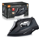 2200W Handheld Electric Steam Iron with Ceramic Soleplate, Continuous Steam and Vertical Ironing for Home Clothes Wrinkles (Cyan)
