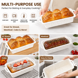 Wholesome Home-Baked Loaves Made Effortlessly with This Flexible Silicone Bread Pan, Perfect for Banana Bread, Meatloaf, Pound Cake, and More — Non-Stick, Even-Heating, and Built to Last with a Reinforcing Stainless Steel Frame to Keep Its Shape Bake Afte