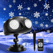 LED Snowflake Projection Owl Light, Dual Lens Dynamic Snowfall Effect for Indoor Christmas Decor and Outdoor Garden Waterproof Landscape Lighting (Black) In Australia - Darrahopens