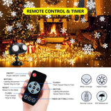 LED Snowflake Projection Owl Light, Dual Lens Dynamic Snowfall Effect for Indoor Christmas Decor and Outdoor Garden Waterproof Landscape Lighting (Black)