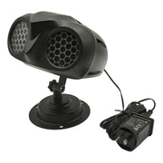 LED Snowflake Projection Owl Light, Dual Lens Dynamic Snowfall Effect for Indoor Christmas Decor and Outdoor Garden Waterproof Landscape Lighting (Black)