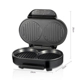 Darrahopens Appliances > Kitchen Appliances > Speciality Appliances RAF R.253 Household Hamburger Maker with Dual Non-Stick Cooking Plates, 1000W Even Heating, Opens Flat for Eggs and Patties, Compact Countertop Breakfast Sandwich Machine for Home Kitchens (Black) In Australia - Darrahopens