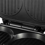 Darrahopens Appliances > Kitchen Appliances > Speciality Appliances RAF R.253 Household Hamburger Maker with Dual Non-Stick Cooking Plates, 1000W Even Heating, Opens Flat for Eggs and Patties, Compact Countertop Breakfast Sandwich Machine for Home Kitchens (Black) In Australia - Darrahopens
