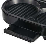 Darrahopens Appliances > Kitchen Appliances > Speciality Appliances RAF R.253 Household Hamburger Maker with Dual Non-Stick Cooking Plates, 1000W Even Heating, Opens Flat for Eggs and Patties, Compact Countertop Breakfast Sandwich Machine for Home Kitchens (Black) In Australia - Darrahopens