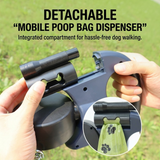 Dual-Head Retractable Dog Leash with Bright LED Flashlight and Built-in Waste Bag Dispenser – Walk Two Dogs Safely at Night with 360° Tangle-Free Control and Reflective Webbing (Black) In Australia - Darrahopens
