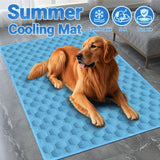 Summer Cooling Mat for Pets – Ultra-Soft, Breathable, and Durable Hexagon-Textured Surface for Instant Comfort – Ideal for Cats, Dogs, and Small Animals – Available in 5 Sizes for Year-Round Cooling Relief (L)