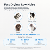 Smart Pet Grooming Dryer with Adjustable Speed Temperature and Replaceable Nozzles for Quick Drying and Loose Hair Removal After Bathing for Cats and Dogs at Home (Single Blow Pet Dryer) In Australia - Darrahopens