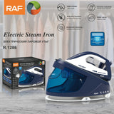 Professional Steam Iron with 1.5L Detachable Water Tank, Ceramic Soleplate, and Auto Shut-Off – Ideal for Home Garment Care, Curtain Smoothing, and Light Commercial Use (Blue)