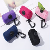 Portable Poop Bag Holder Dispenser for Dog Walking – Mesh Roll Bag Storage Case with Carabiner Clip, Easy One-Hand Pull for Outdoor Pet Waste Cleanup (Pink) In Australia - Darrahopens