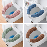 Premium Soft Plush Toilet Seat Cover with Anti-Slip Base, Universal Fit for Standard Toilets, 4 Colors Available for Cozy Bathroom Comfort (Green)