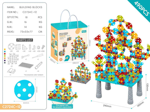DIY Screw Assembly Building Blocks Set for Kids Ages 3-6 – Creative Educational Toy with Wrench and Screwdriver, Perfect for Parent-Child Interaction and Fine Motor Skills Development (490PCS) In Australia - Darrahopens