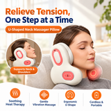 Multifunctional U-Shaped Neck Pillow Massager with Heat Red Light Therapy ANC Noise Cancellation Bluetooth Audio and Hands-Free Calling for Home Office and Travel Relaxation (White) In Australia - Darrahopens