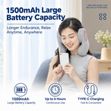Multifunctional U-Shaped Neck Pillow Massager with Heat Red Light Therapy ANC Noise Cancellation Bluetooth Audio and Hands-Free Calling for Home Office and Travel Relaxation (White)