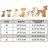 Reflective Dog Collar with Adjustable Nylon Webbing – Safe & Visible Pet Gear for Walks, Outdoor Adventures, and Nighttime Visibility (XS, Black)