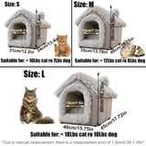 Plush Pet House with Detachable Cushion – Cozy, Warm, and Stylish Indoor Cat or Small Dog Bed – Soft Faux Fur Hideaway with Doorway – Perfect for Year-Round Comfort and Relaxation (S, Brown) In Australia - Darrahopens