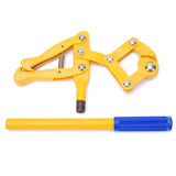 Heavy Duty Chain Ratchet Load Binder with 1000kg Pulling Capacity for Garden Fence Wire Tensioning and Outdoor Farm Repair Tasks (Yellow)