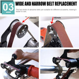 Angle Grinder Belt Sander Attachment Metal Bracket with Three Roller Support for Pipe Tube 360 Degree Sanding Polishing Woodworking Metalworking (Round Tube Sander (M14))