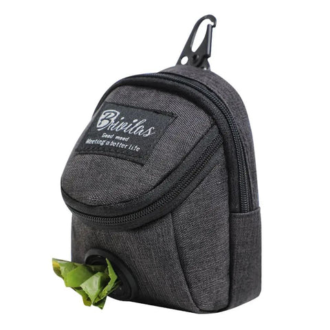 Compact mini backpack dog waste bag holder keeps your hands free during walks and training. Clips to leash or harness, stores rolls of bags plus small treats. Say goodbye to messy pockets. (Black) In Australia - Darrahopens