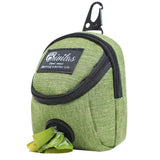 Compact mini backpack dog waste bag holder keeps your hands free during walks and training. Clips to leash or harness, stores rolls of bags plus small treats. Say goodbye to messy pockets. (Black)