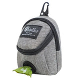 Compact mini backpack dog waste bag holder keeps your hands free during walks and training. Clips to leash or harness, stores rolls of bags plus small treats. Say goodbye to messy pockets. (Green)