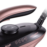 Professional Steam Iron with Ceramic Soleplate and 1.5L Detachable Water Tank for Home Use, Vertical Steaming, Dry Ironing, and Auto Shut-Off Feature for Wrinkle-Free Fabrics (RoseGold)