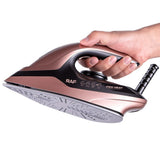 Professional Steam Iron with Ceramic Soleplate and 1.5L Detachable Water Tank for Home Use, Vertical Steaming, Dry Ironing, and Auto Shut-Off Feature for Wrinkle-Free Fabrics (RoseGold) In Australia - Darrahopens