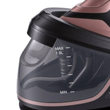 Professional Steam Iron with Ceramic Soleplate and 1.5L Detachable Water Tank for Home Use, Vertical Steaming, Dry Ironing, and Auto Shut-Off Feature for Wrinkle-Free Fabrics (RoseGold)