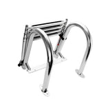 Foldable Four-Step Boat Ladder with Safety Handrail, Marine-Grade Stainless Steel Boarding Ladder for Yachts and Boats, Space-Saving Telescoping Design for Easy Onboard Access and Docking (4-Step)