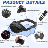Soft Breathable Mesh Dog Muzzle for Small Medium Large Dogs, Adjustable Anti-Biting Barking Chewing Muzzle for Walking, Training, and Grooming (L, Black)