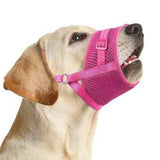 Soft Breathable Mesh Dog Muzzle for Small Medium Large Dogs, Adjustable Anti-Biting Barking Chewing Muzzle for Walking, Training, and Grooming (S, Pink) In Australia - Darrahopens