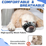 Soft Breathable Mesh Dog Muzzle for Small Medium Large Dogs, Adjustable Anti-Biting Barking Chewing Muzzle for Walking, Training, and Grooming (S, Pink)