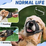 Soft Breathable Mesh Dog Muzzle for Small Medium Large Dogs, Adjustable Anti-Biting Barking Chewing Muzzle for Walking, Training, and Grooming (XL, Pink)