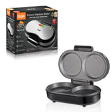 Electric Omelette Maker with Dual Non-Stick Cooking Plates, 850W Double-Sided Heating for Quick Breakfast Eggs, Patties, and Mini Pancakes in Home Kitchens (Black) In Australia - Darrahopens