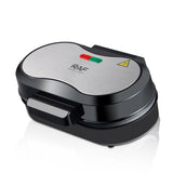 Electric Omelette Maker with Dual Non-Stick Cooking Plates, 850W Double-Sided Heating for Quick Breakfast Eggs, Patties, and Mini Pancakes in Home Kitchens (Black)
