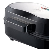 Electric Omelette Maker with Dual Non-Stick Cooking Plates, 850W Double-Sided Heating for Quick Breakfast Eggs, Patties, and Mini Pancakes in Home Kitchens (Black)